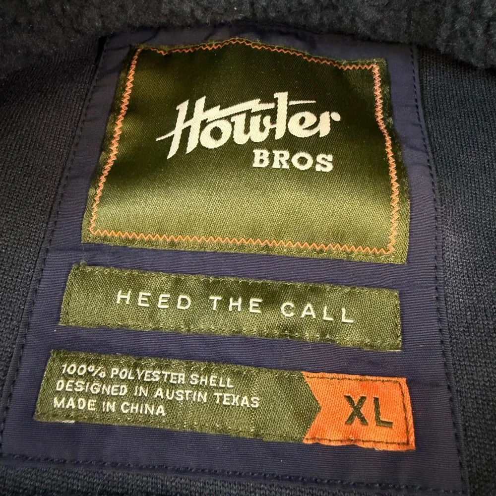 Howler Bros Chisos Fleece Jacket Mens XL Nightshade Blue Full Zip Iodine NEW